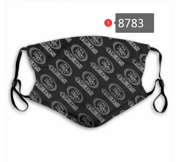 2020 San Francisco 49ers #43 Dust mask with filter->nfl dust mask->Sports Accessory